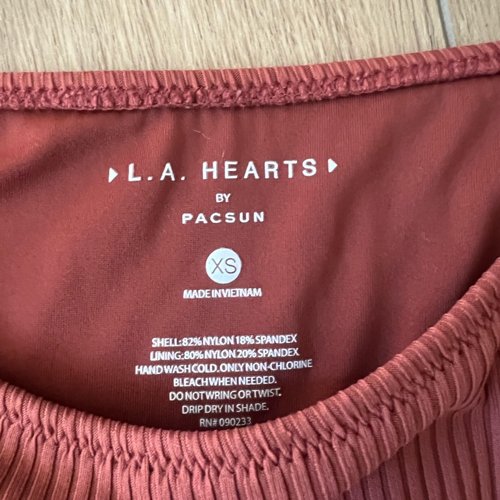 PacSun Ribbed Terracota Bikini Set - Picture 2 of 3